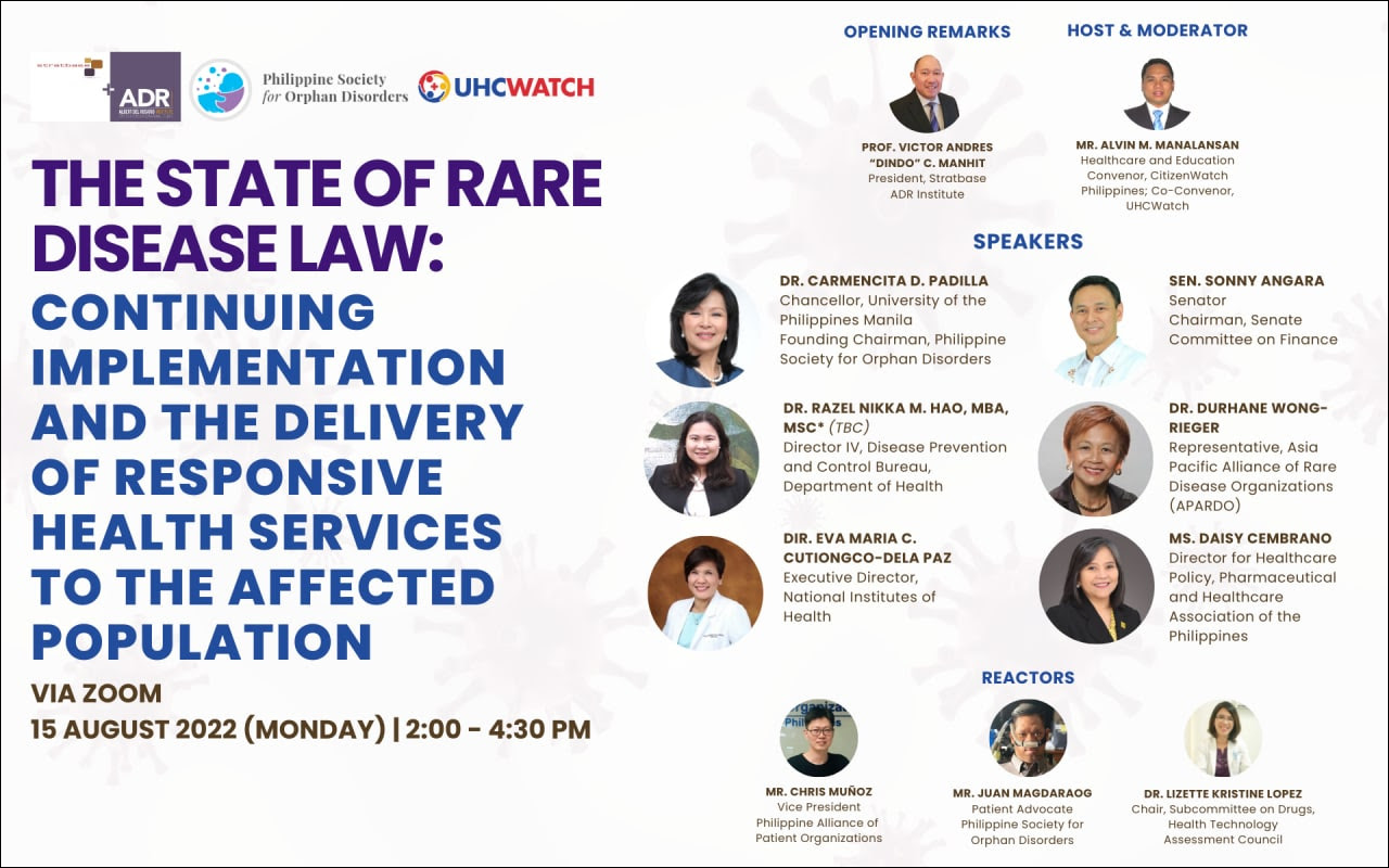 UP Manila Chancellor calls for a more inclusive Rare Disease Act  